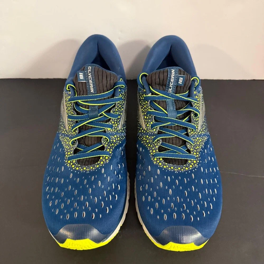 Brooks Glycerin 16 Mens Running Shoes Blue Silver Nightlife Size 11.5